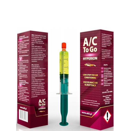 Uszczelniacz klimatyzacji, barwnik UV, osuszacz R134a R1234yf 3w1 ACTOGO BEZ ADAPTERA